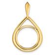 14 mm 14k Yellow Gold coin bezel for 14 mm Coin