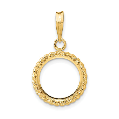 14 mm 14k Yellow Gold coin bezel for 14 mm Coin — additional image