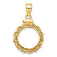 14 mm 14k Yellow Gold coin bezel for 14 mm Coin