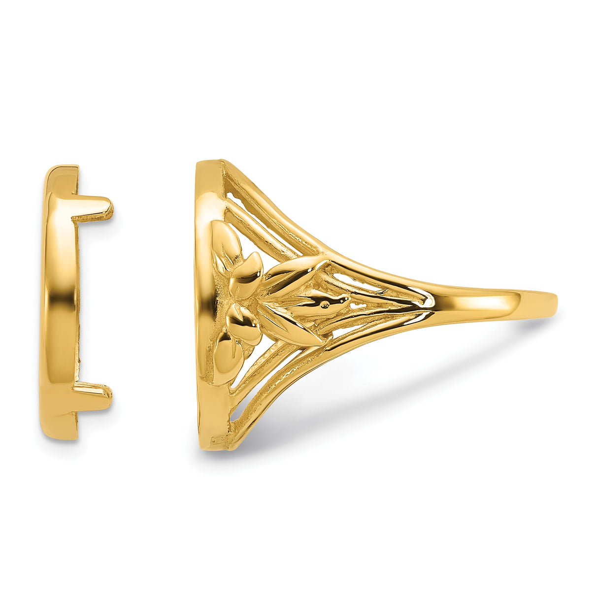 14 mm 14k Yellow Gold coin bezel for 14 mm Coin — additional image