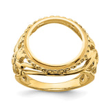 14 mm 14k Yellow Gold coin bezel for 14 mm Coin — additional image