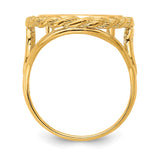 14 mm 14k Yellow Gold coin bezel for 14 mm Coin — alternate view