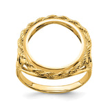 14 mm 14k Yellow Gold coin bezel for 14 mm Coin — additional image