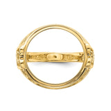 14 mm 14k Yellow Gold coin bezel for 14 mm Coin — additional image