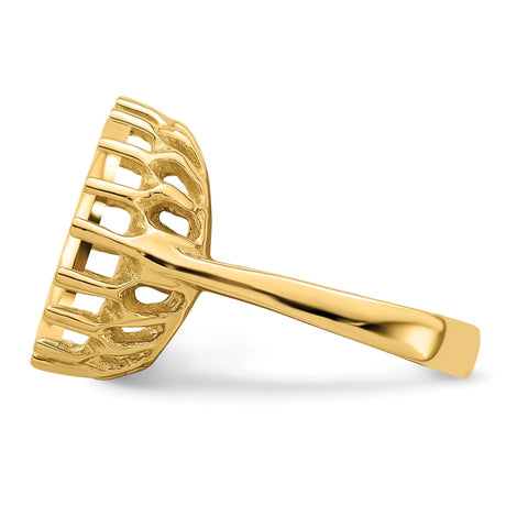 14 mm 14k Yellow Gold coin bezel for 14 mm Coin — additional image