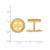 15 mm 14k Yellow Gold coin bezel for 15 mm Coin — size reference (ruler)