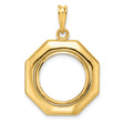15 mm 14k Yellow Gold coin bezel for 15 mm Coin