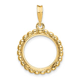 15 mm 14k Yellow Gold coin bezel for 15 mm Coin — additional image