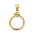 15 mm 14k Yellow Gold coin bezel for 15 mm Coin