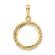 15 mm 14k Yellow Gold coin bezel for 15 mm Coin