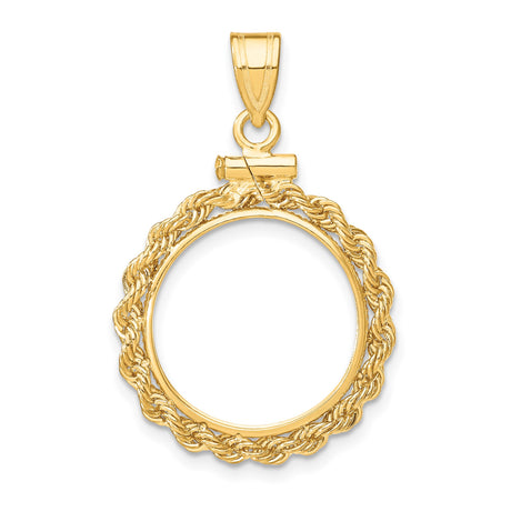 15 mm 10k Yellow Gold coin bezel for 15 mm Coin