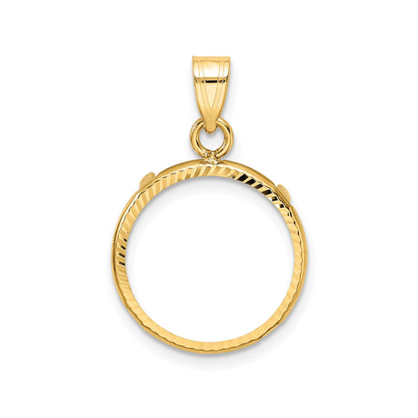 15 mm 14k Yellow Gold coin bezel for 15 mm Coin