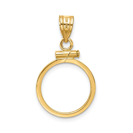 15 mm 14k Yellow Gold coin bezel for 15 mm Coin — additional image