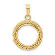 15 mm 14k Yellow Gold coin bezel for 15 mm Coin
