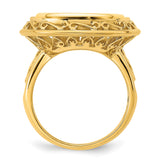 15 mm 14k Yellow Gold coin bezel for 15 mm Coin — alternate view