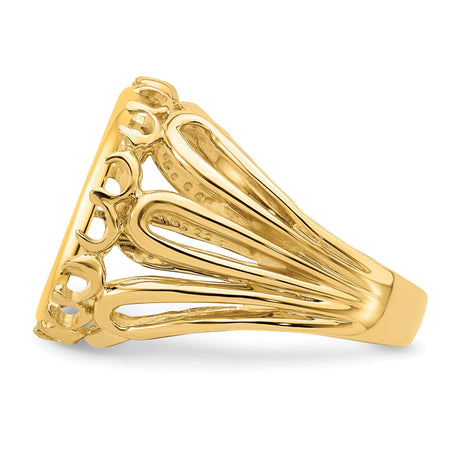 15 mm 14k Yellow Gold coin bezel for 15 mm Coin — additional image