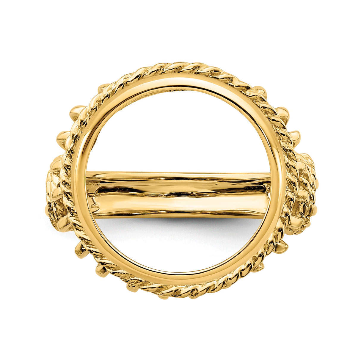 15 mm 14k Yellow Gold coin bezel for 15 mm Coin — additional image