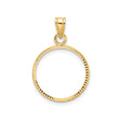 16 mm 10k Yellow Gold coin bezel for 15.5 mm Coin