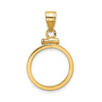 16 mm 10k Yellow Gold coin bezel for 15.5 mm Coin