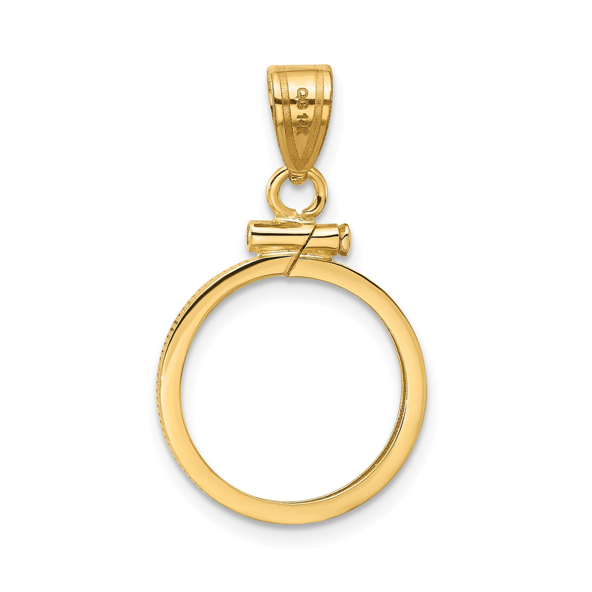 16 mm 14k Yellow Gold coin bezel for 15.5 mm Coin — additional image