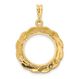 16 mm 14k Yellow Gold coin bezel for 15.5 mm Coin — additional image