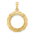 16 mm 14k Yellow Gold coin bezel for 15.5 mm Coin