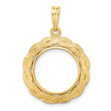 16 mm 14k Yellow Gold coin bezel for 15.5 mm Coin