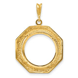 16 mm 14k Yellow Gold coin bezel for 16 mm Coin — additional image