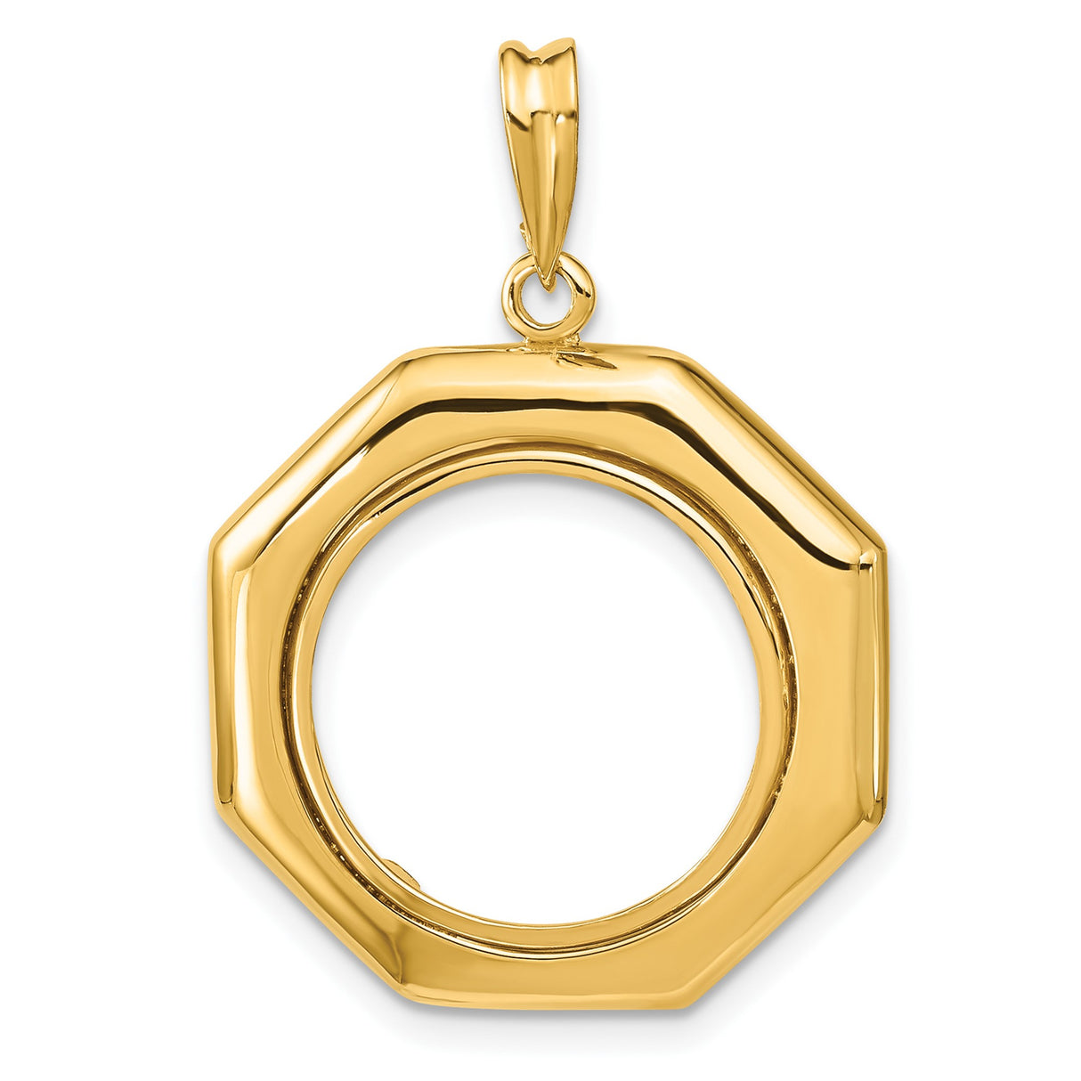 16 mm 14k Yellow Gold coin bezel for 16 mm Coin