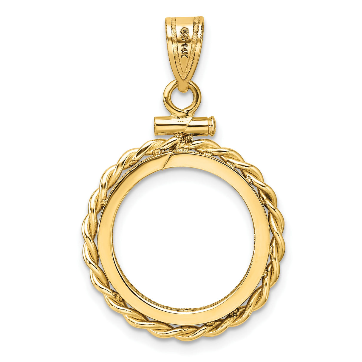 16 mm 14k Yellow Gold coin bezel for 16 mm Coin — additional image