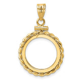 16 mm 14k Yellow Gold coin bezel for 16 mm Coin — additional image