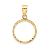 16 mm 10k Yellow Gold coin bezel for 16 mm Coin