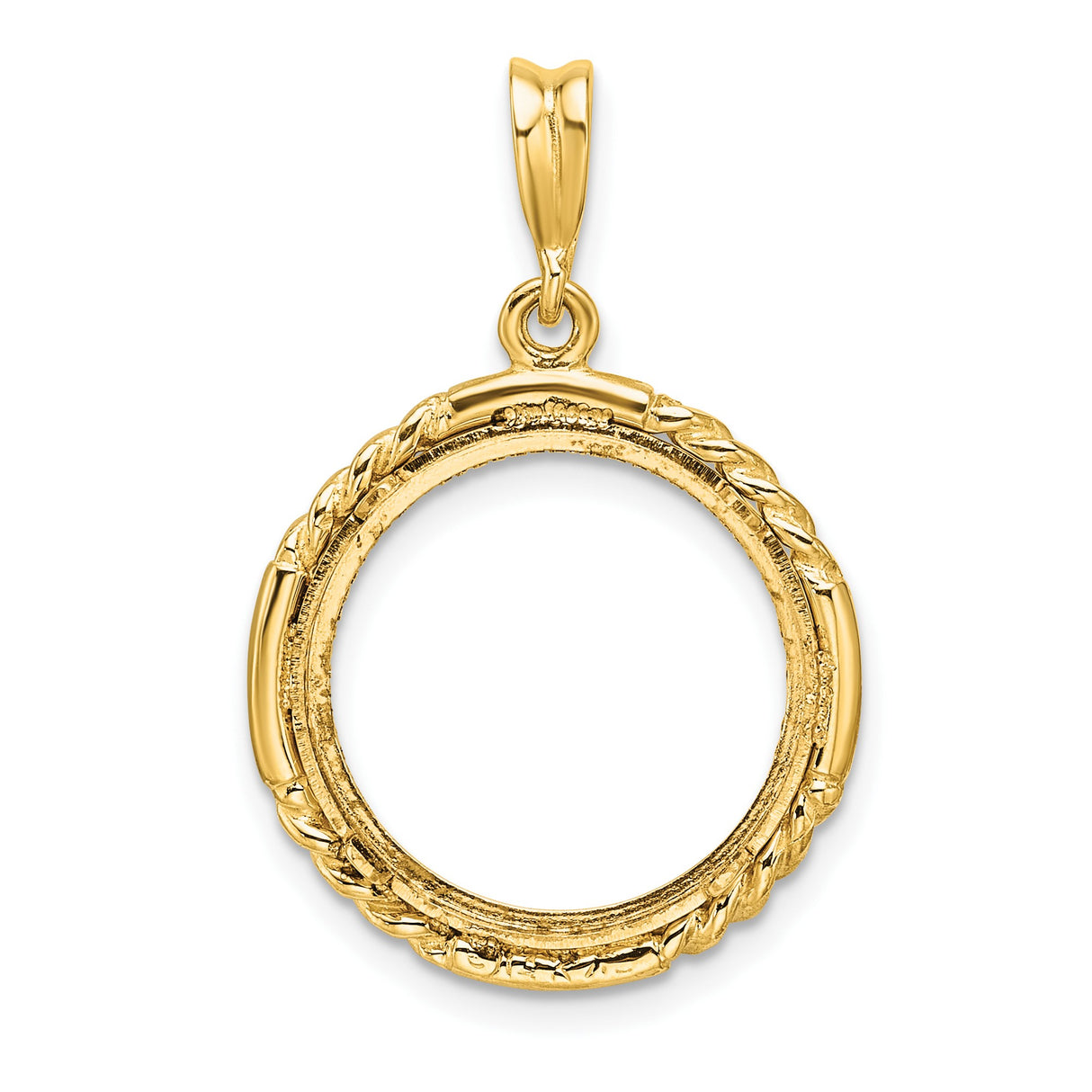 16 mm 14k Yellow Gold coin bezel for 16 mm Coin — additional image