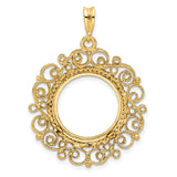 16 mm 14k Yellow Gold coin bezel for 16 mm Coin — additional image