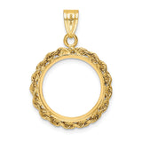 16 mm 14k Yellow Gold coin bezel for 16 mm Coin — additional image
