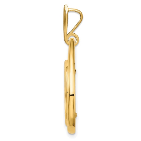 16 mm 14k Yellow Gold coin bezel for 16 mm Coin — alternate view