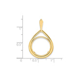16 mm 14k Yellow Gold coin bezel for 16 mm Coin — size reference (ruler)