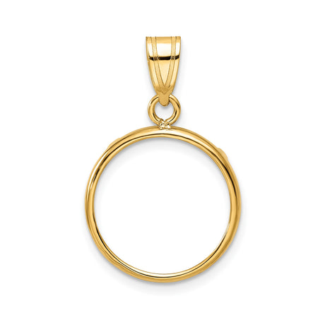 16 mm 14k Yellow Gold coin bezel for 16 mm Coin