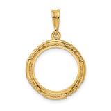 16 mm 14k Yellow Gold coin bezel for 16 mm Coin — additional image