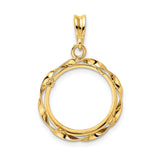 16 mm 14k Yellow Gold coin bezel for 16 mm Coin — additional image