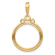 17 mm 14k Yellow Gold coin bezel for 16.5 mm Coin