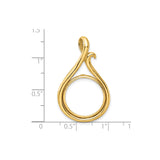 17 mm 14k Yellow Gold coin bezel for 16.5 mm Coin — size reference (ruler)