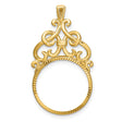 17 mm 14k Yellow Gold coin bezel for 16.5 mm Coin