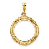 17 mm 14k Yellow Gold coin bezel for 16.5 mm Coin — additional image