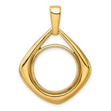 17 mm 14k Yellow Gold coin bezel for 16.5 mm Coin