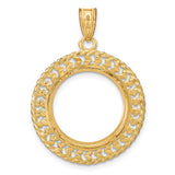 17 mm 14k Yellow Gold coin bezel for 16.5 mm Coin — additional image