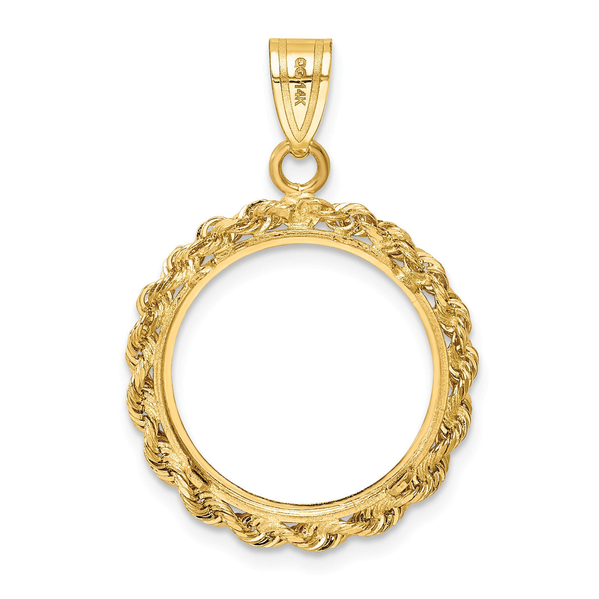 17 mm 14k Yellow Gold coin bezel for 16.5 mm Coin — additional image