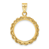 17 mm 14k Yellow Gold coin bezel for 16.5 mm Coin — additional image