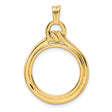 17 mm 14k Yellow Gold coin bezel for 16.5 mm Coin