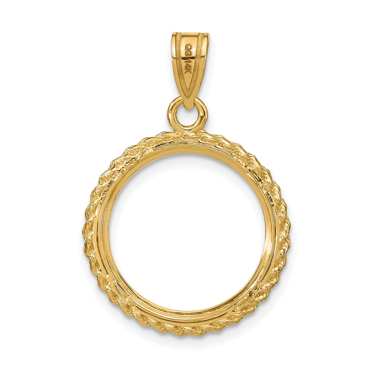 17 mm 14k Yellow Gold coin bezel for 16.5 mm Coin — additional image
